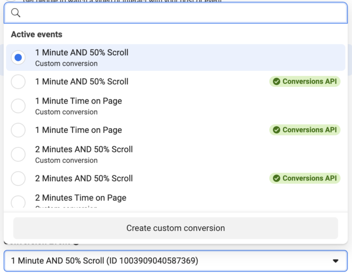 Custom Conversions Optimization